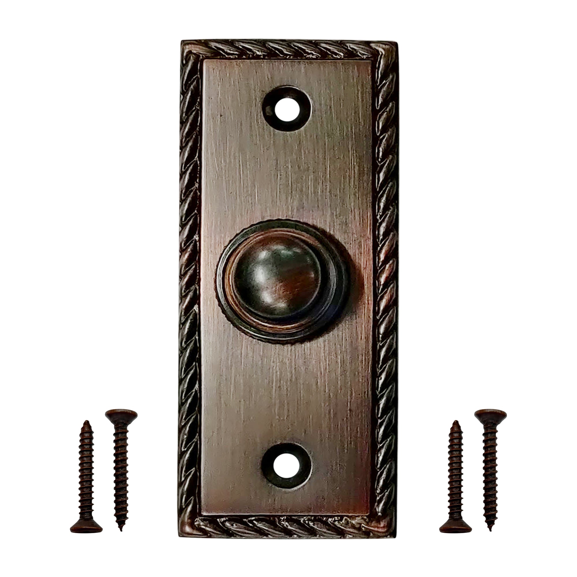 Decorative Doorbell Button – Finest Quality Bell Push Button – Easy to Install Calling Bell Button – Oil Rubbed Bronze