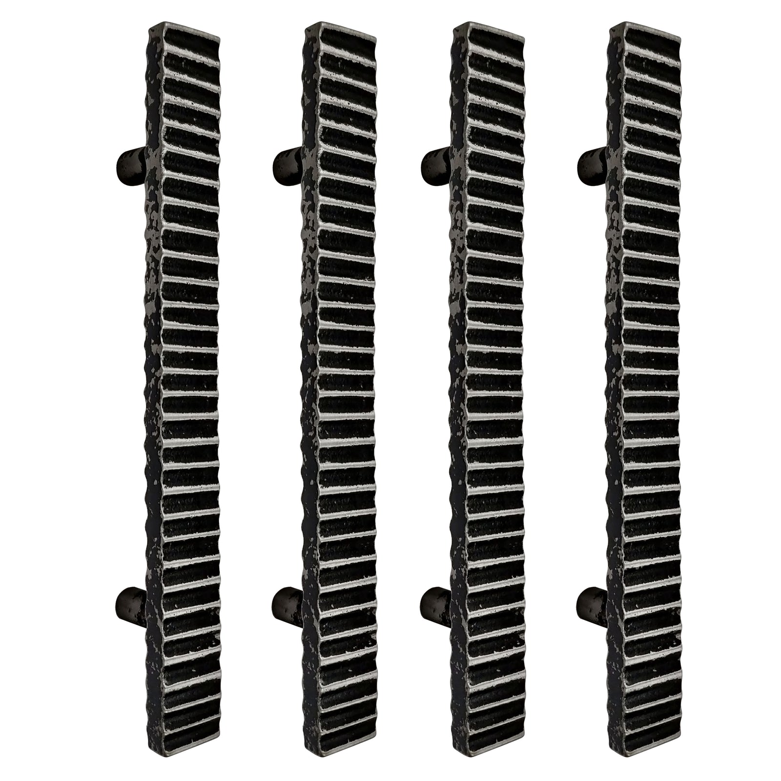 7.7" Antique Iron Door and Cabinet Pull (Brushed Black Finish) – Elegant Design Door Pull - Set of 4 Pieces