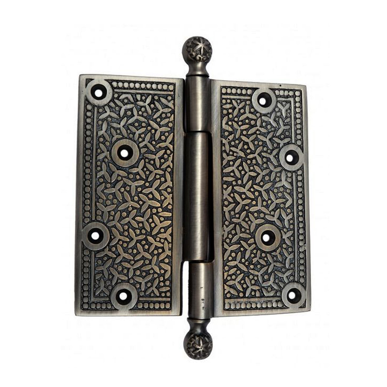 166mm x 123mm Brass Decorative Hinge - Antique Brushed Nickel