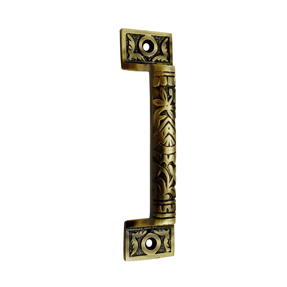 4.8" Brass Door and Cabinet Pull - Antique Brass