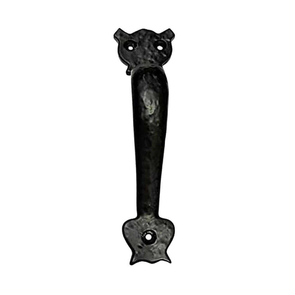5.9" Black Antique Iron Door and Cabinet Pull - Black Powder Coated