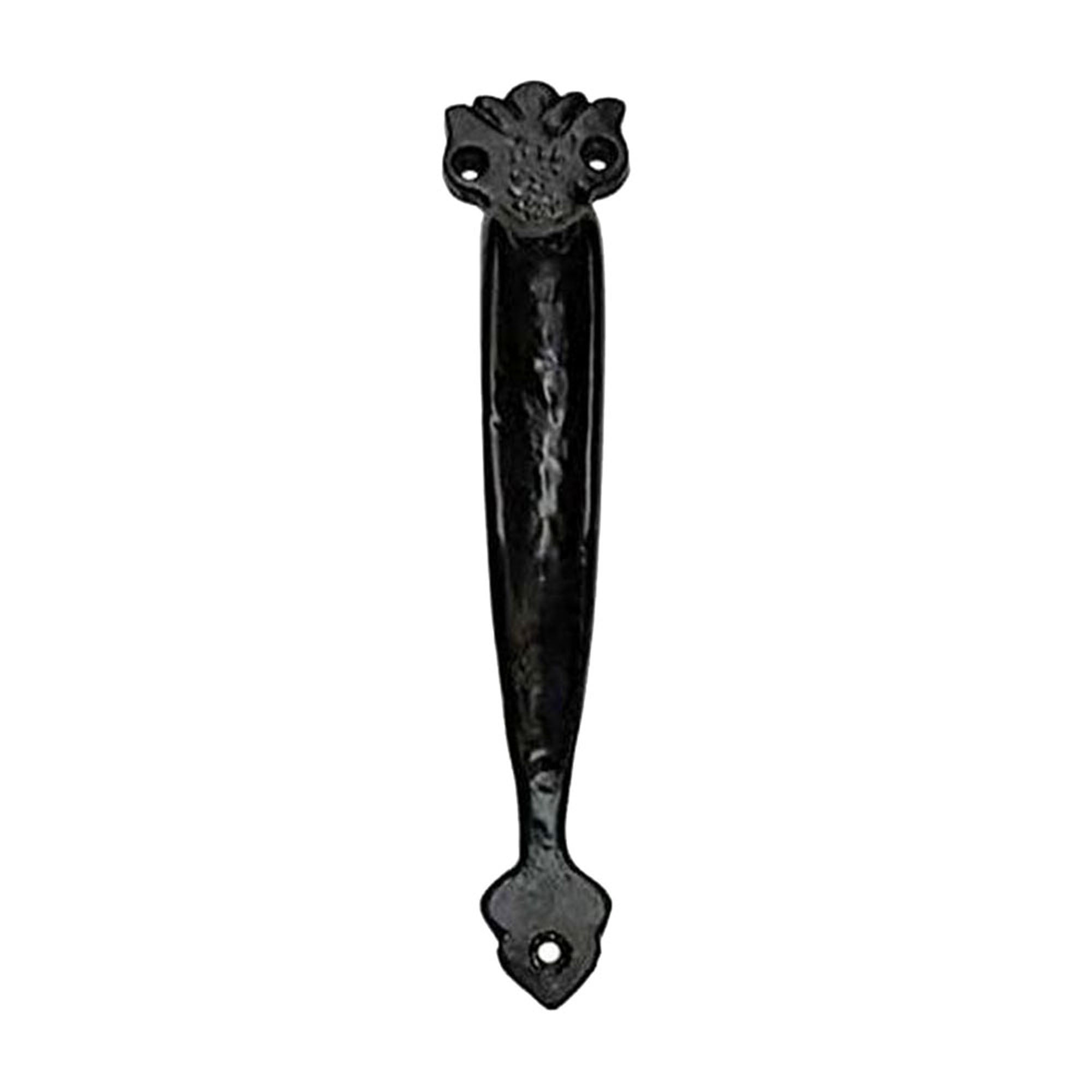 191mm Black Antique Iron Door and Cabinet Pull - Black Powder Coated
