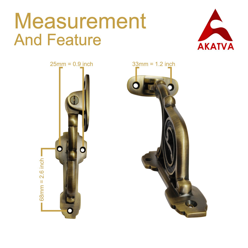 Brass Handrail Brackets – Antique Brass Finish