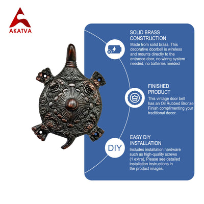 Decorative Doorbell Button – Finest Quality Bell Push Button – Easy to Install Calling Bell Button – Oil Rubbed Bronze
