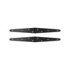 8" Black Antique Iron Double Strap Hinge – Black Powder Coated