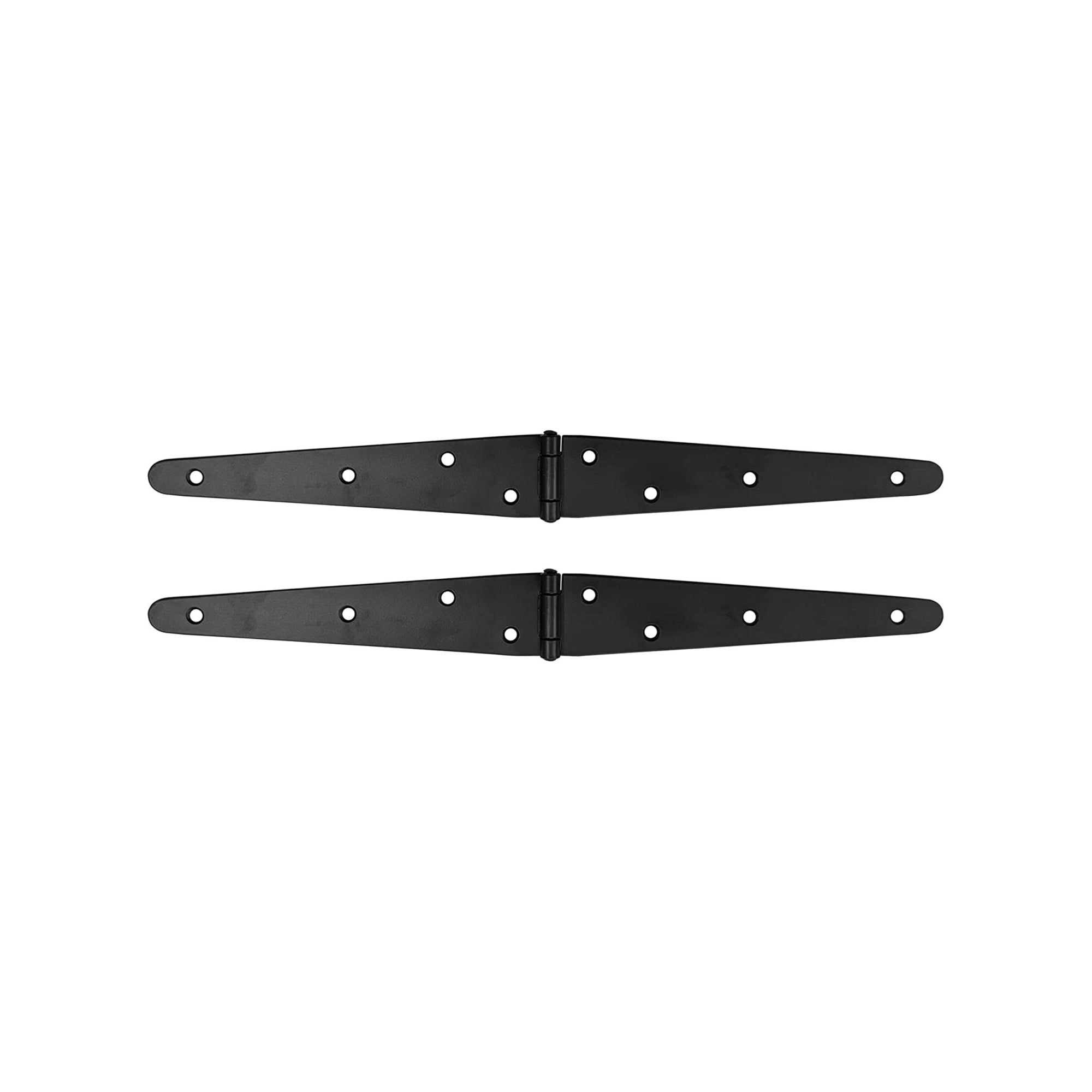 8" Black Antique Iron Double Strap Hinge – Black Powder Coated