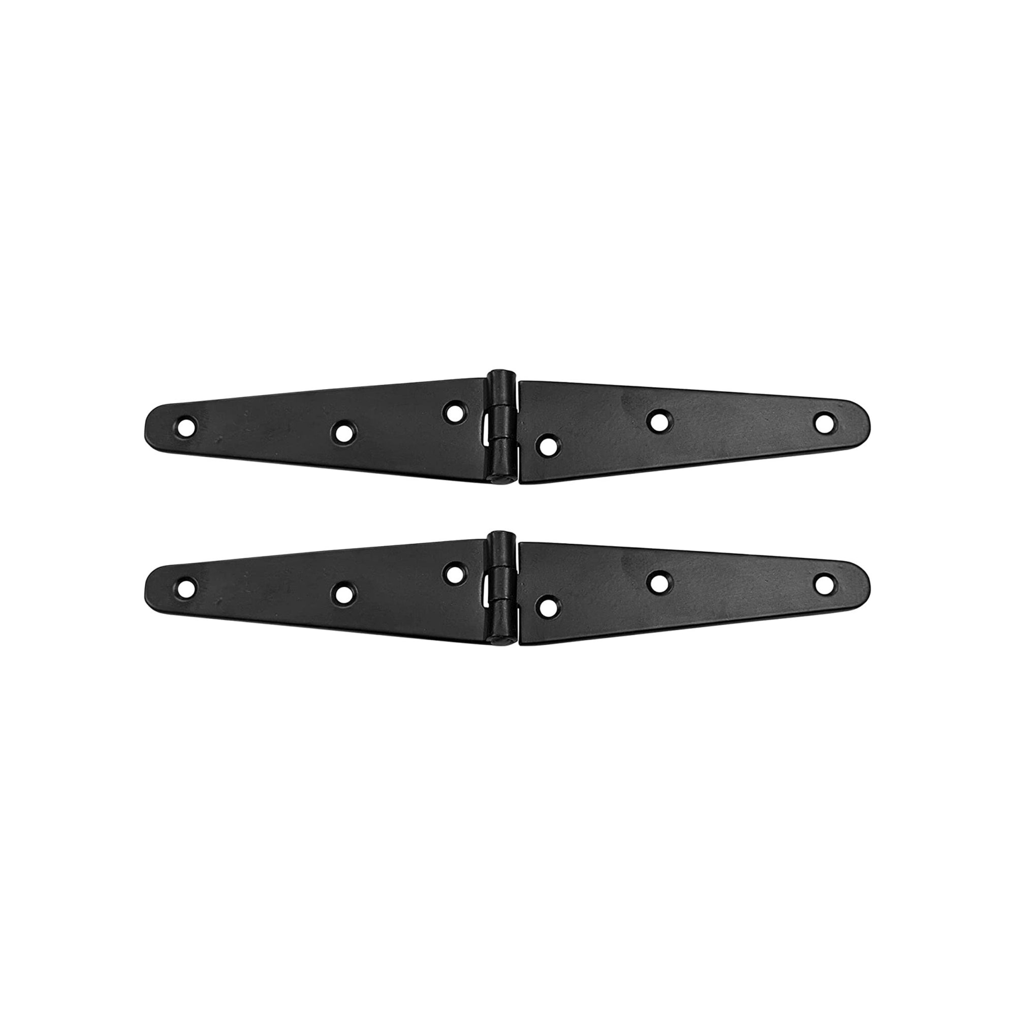 4" Black Antique Iron Double Strap Hinge – Black Powder Coated