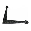 203mm Black Antique Iron Dummy Corner Door Strap/L-BracketSet  - Black Powder Coated
