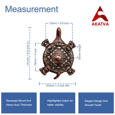 Decorative Doorbell Button – Finest Quality Bell Push Button – Easy to Install Calling Bell Button – Antique Copper