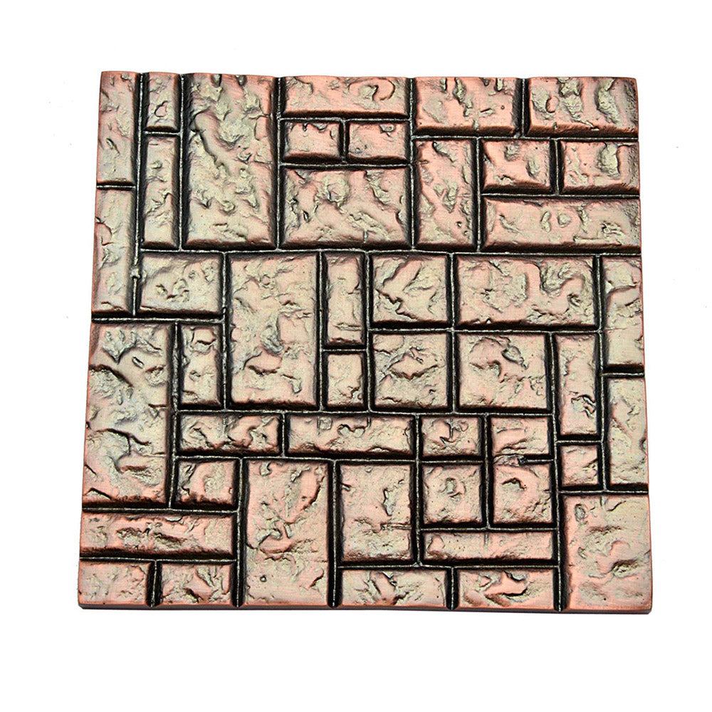 4 Inch Designer Brass Wall Tiles - Antique Copper