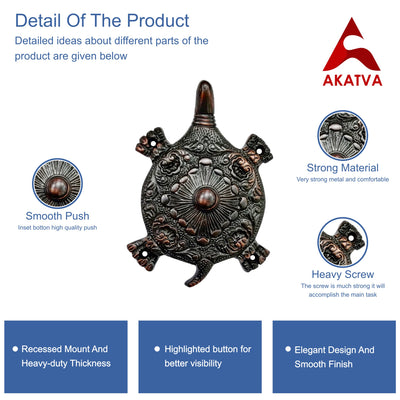 Decorative Doorbell Button – Finest Quality Bell Push Button – Easy to Install Calling Bell Button – Oil Rubbed Bronze