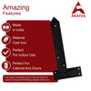 T Hinge Set - 2 Piece Gate Hinges for Wooden Fences Heavy Duty - Barn Hinges for Doors - Black Hinges – Hinges for Shed Door