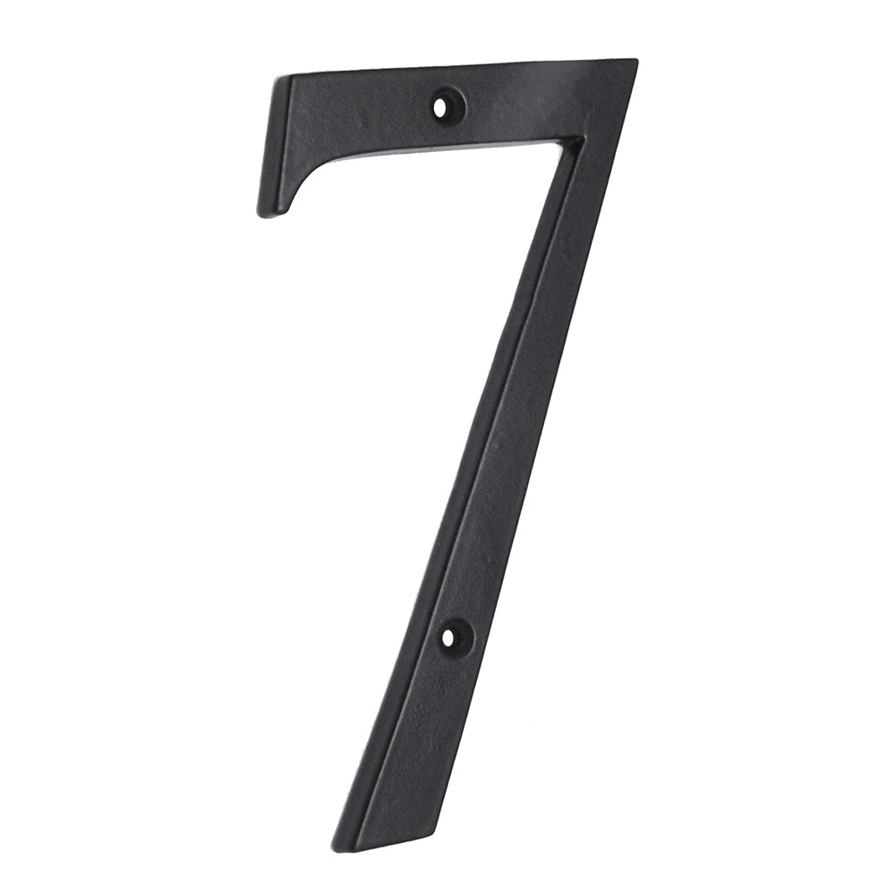 6" Iron Numerals Light Duty (7) - Black Powder Coated Finish