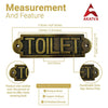 "Toilet" Brass Door Sign Plaque - Antique Brass Finish