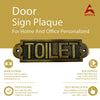 "Toilet" Brass Door Sign Plaque - Antique Brass Finish