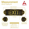 "Exit" Brass Door Sign Plaque - Antique Brass Finish