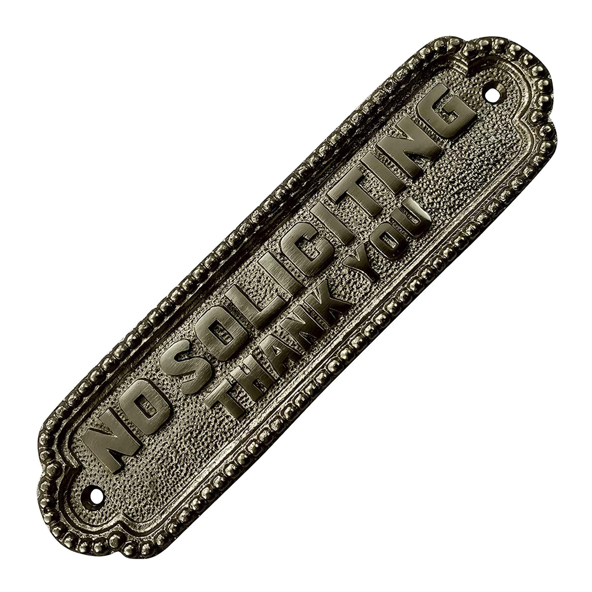 PRIVATE SIGN Solid Brass Door Plaque – Antique Retro Style, 4x1.5 Inches, Includes Mounting Screws