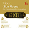 "Exit" Brass Door Sign Plaque - Antique Brass Finish