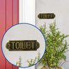 "Toilet" Brass Door Sign Plaque - Antique Brass Finish