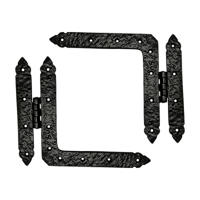 Hinges for Wooden and Metal Fences - Black Powder Coated