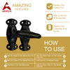 "Kwango" Black Antique Iron Window Tee Fastener – Black Powder Coated