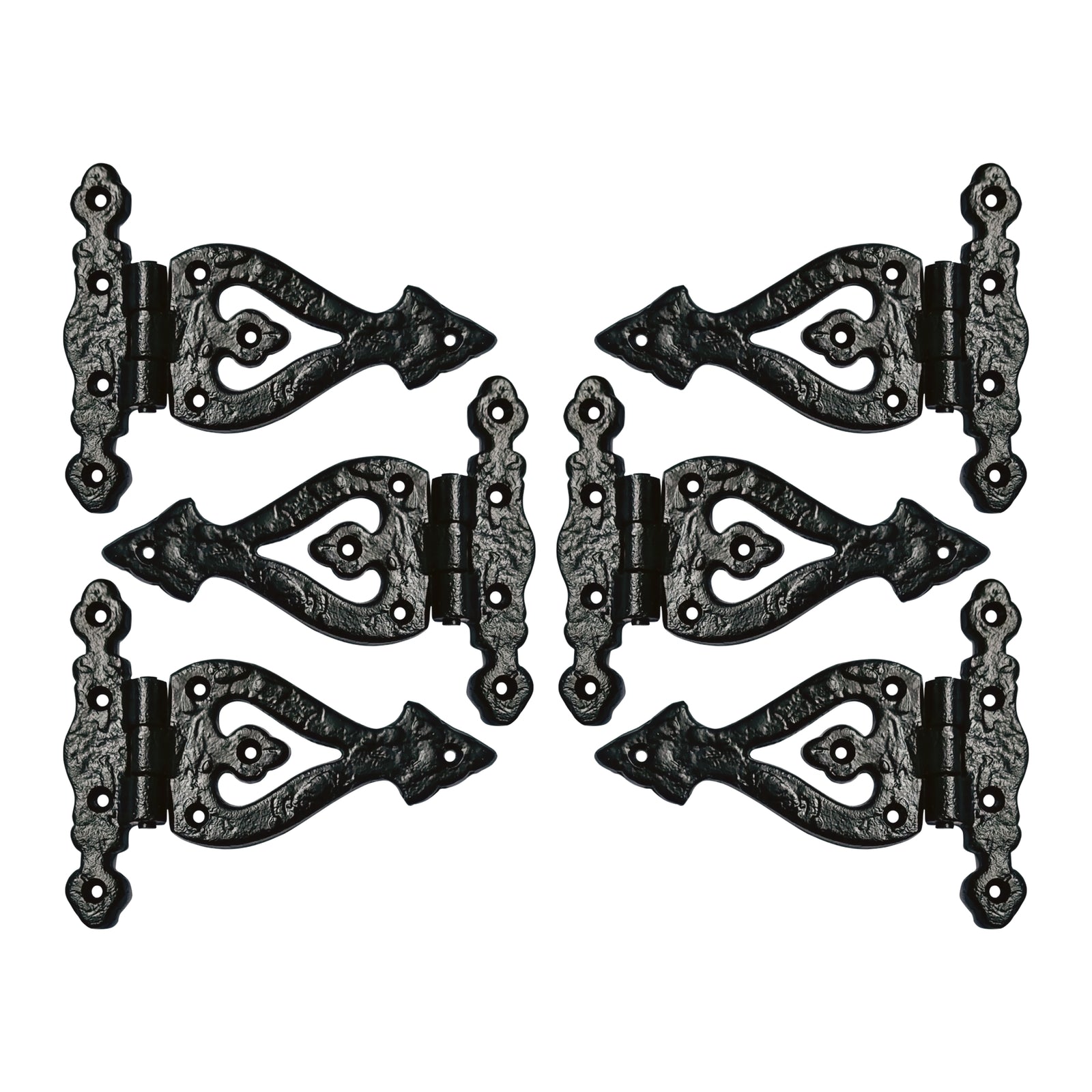 "Kolyma" Cast Iron T Hinge - Black Powder Coated Finish