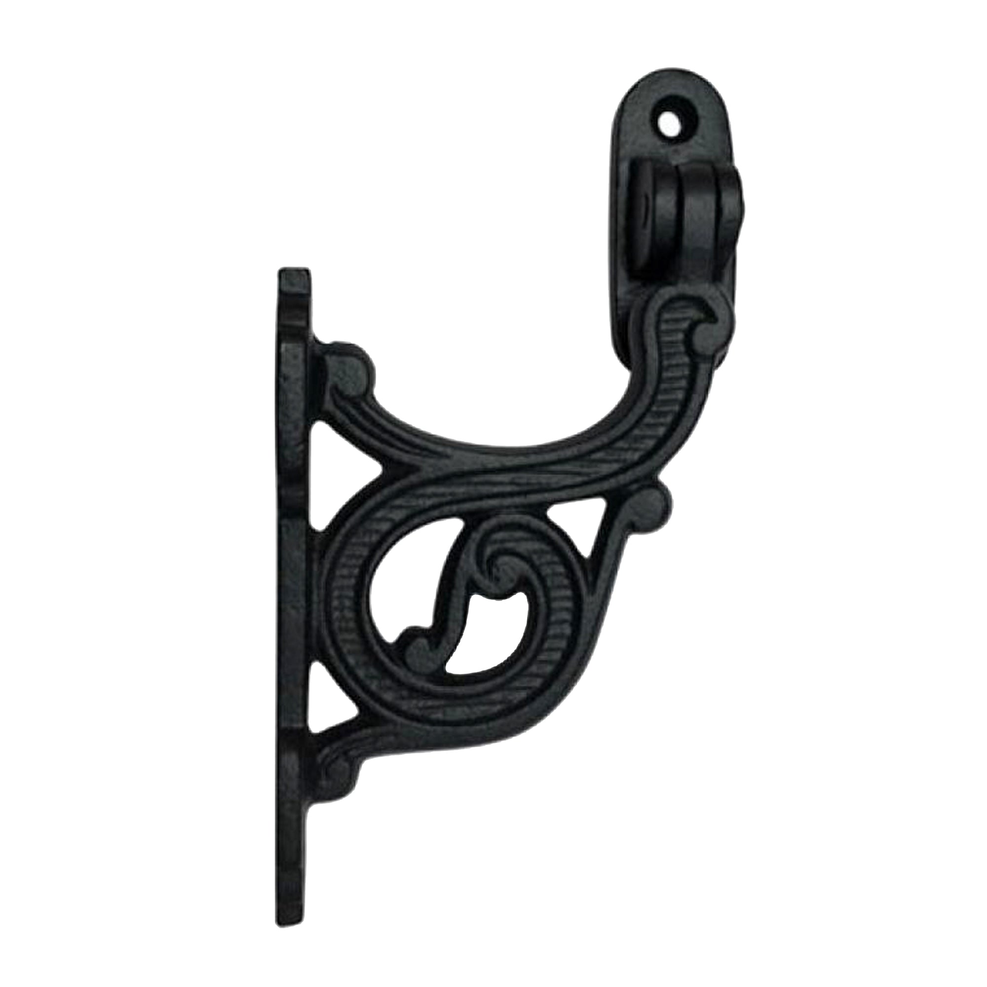 Handrail Brackets – Heavy Duty Brackets for Stairway Support – Easy Installation Hardware Railing Bracket - Black Powder Coated