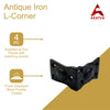 "Liard" Black Antique Iron L-Corner – Black Powder Coated