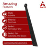 Dummy Strap Hinge Set - 2-Piece Heavy Duty Gate Hinges - Black Powder Coated