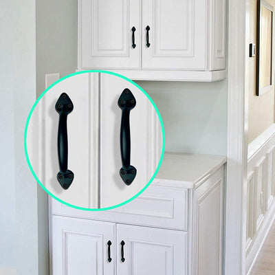 6.6" "Khatanga" Premium Cabinet Pulls - Black Powder Coated