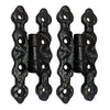 Black Antique Iron H-Hinge Set - 2 Piece Gate H-Hinges for Wooden and Metal Fences, Doors, Cabinets - Black Powder Coated
