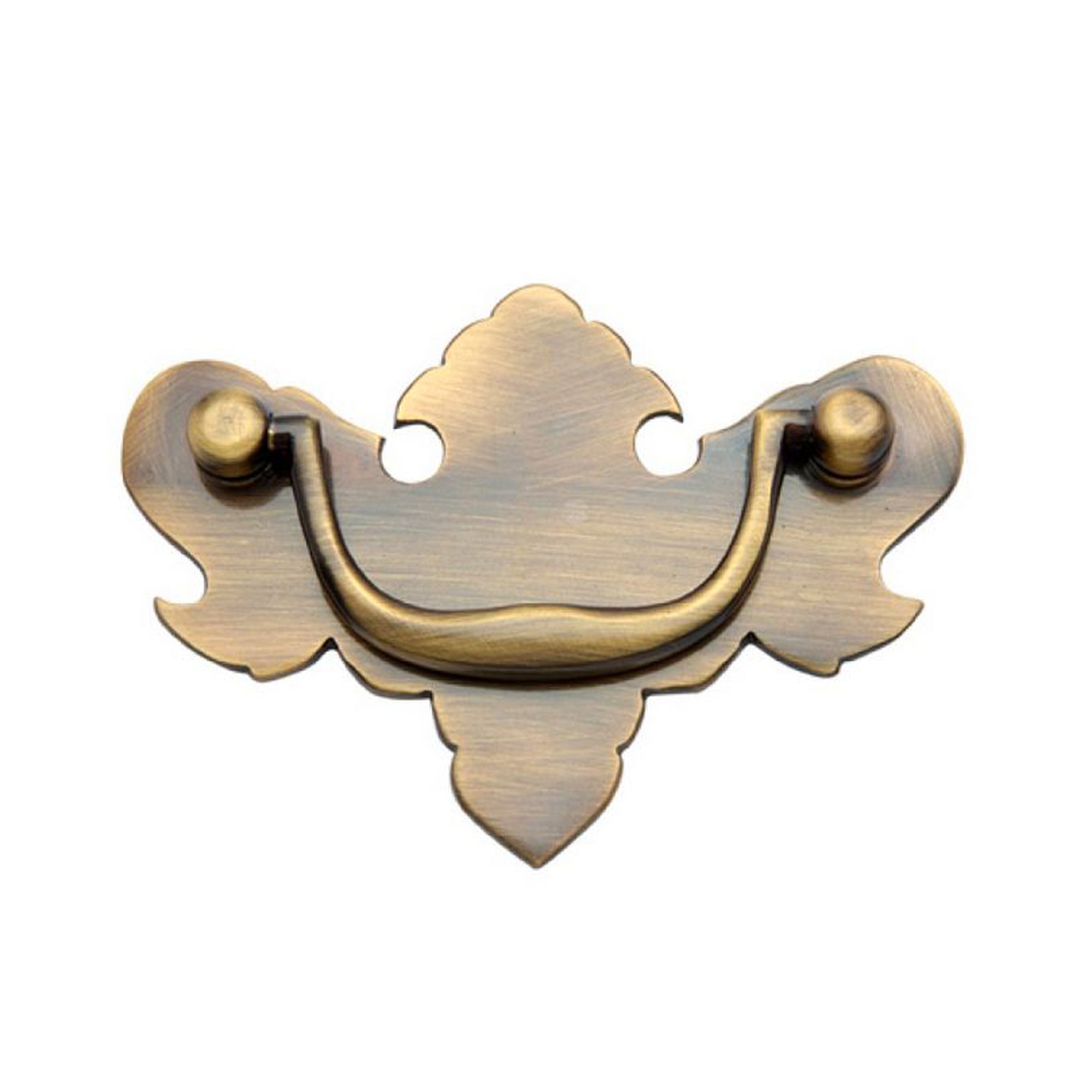 Brass Decorative Drop Pull - Antique Brass