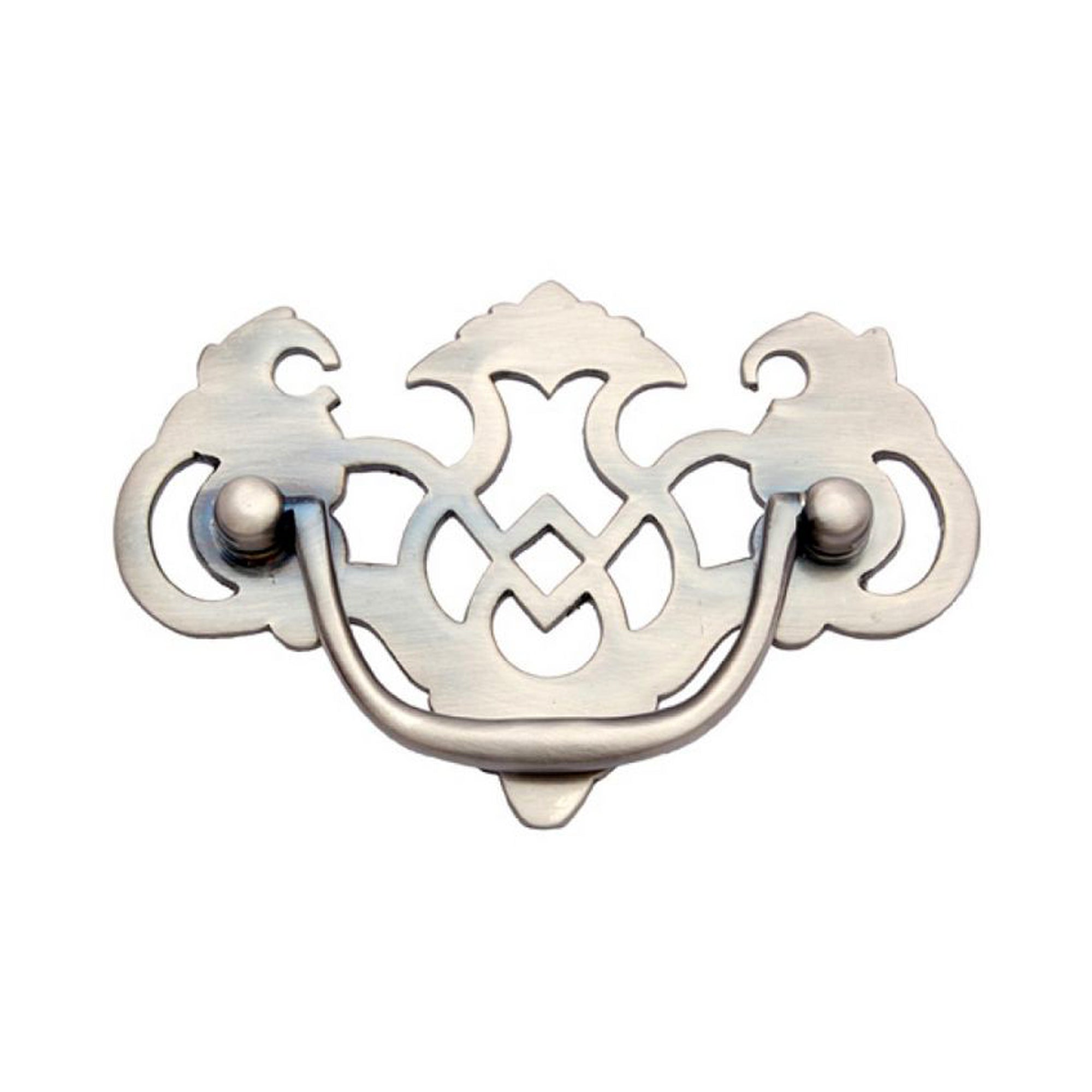 Brass Decorative Drop Pull - Antique Brushed Nickel