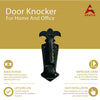 "Leummim" Black Cast Iron Door Knocker - Black Powder Coated Finish
