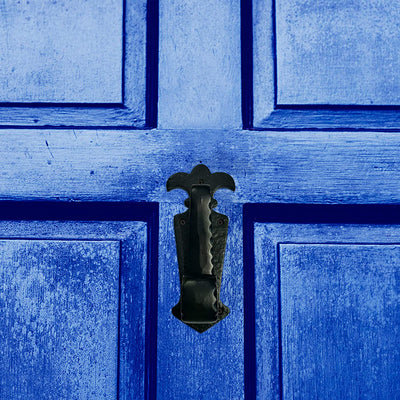 "Leummim" Black Cast Iron Door Knocker - Black Powder Coated Finish