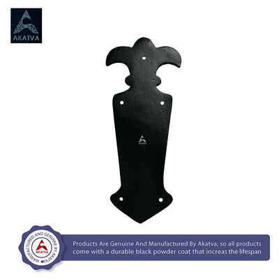 "Leummim" Black Cast Iron Door Knocker - Black Powder Coated Finish