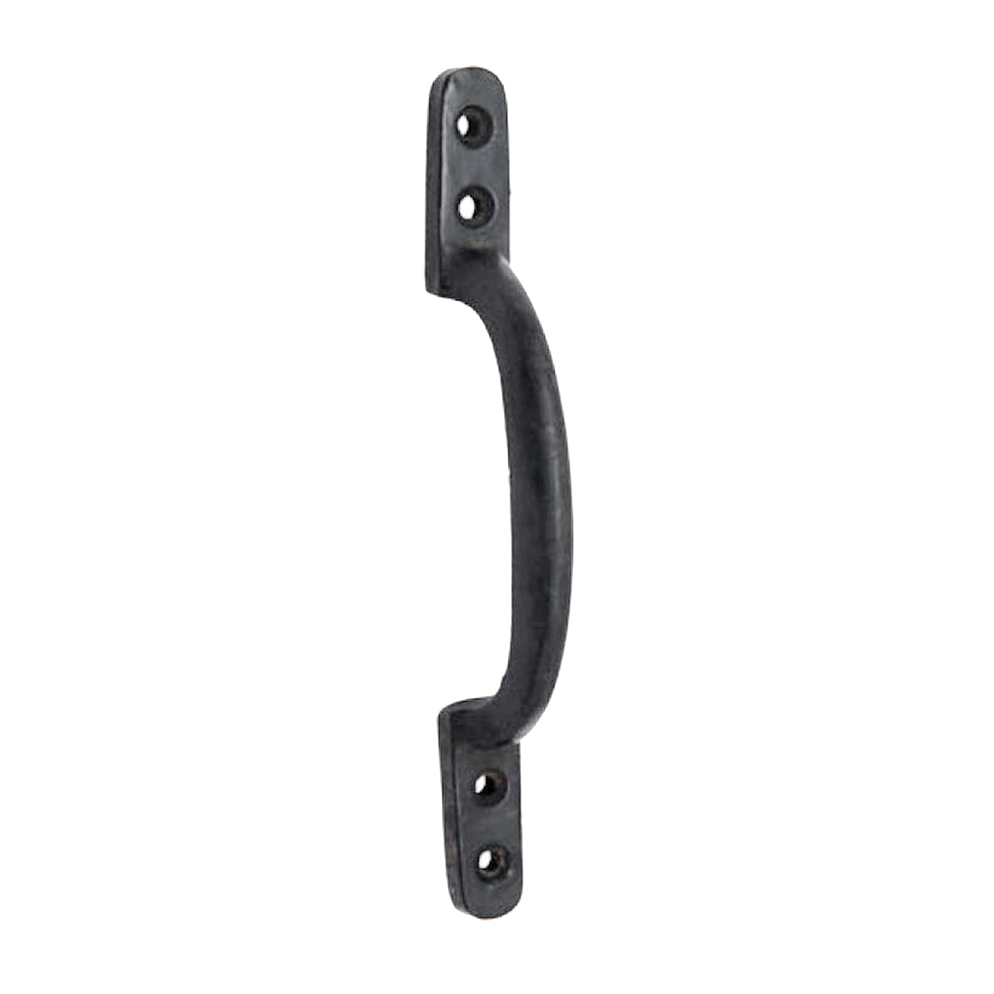 6.1" Black Antique Iron Door and Cabinet Pull - Black Powder Coated