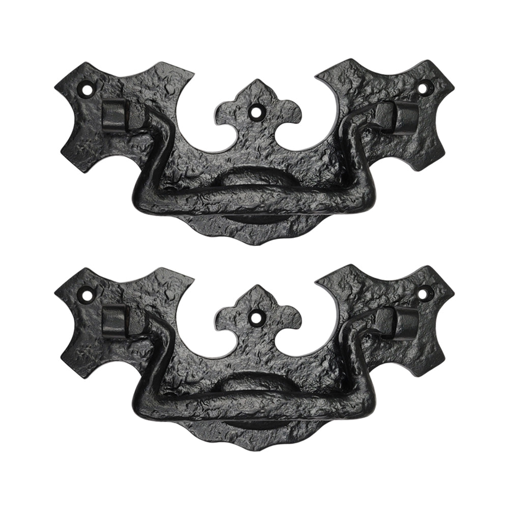 Cast Iron "Pecos" Premium Cabinet Pulls - Black Powder Coated