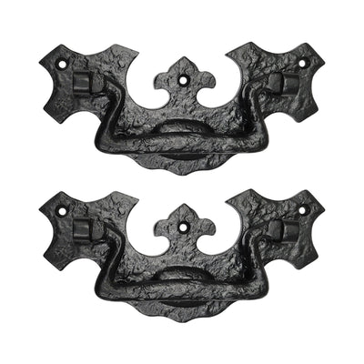 Cast Iron "Pecos" Premium Cabinet Pulls - Black Powder Coated
