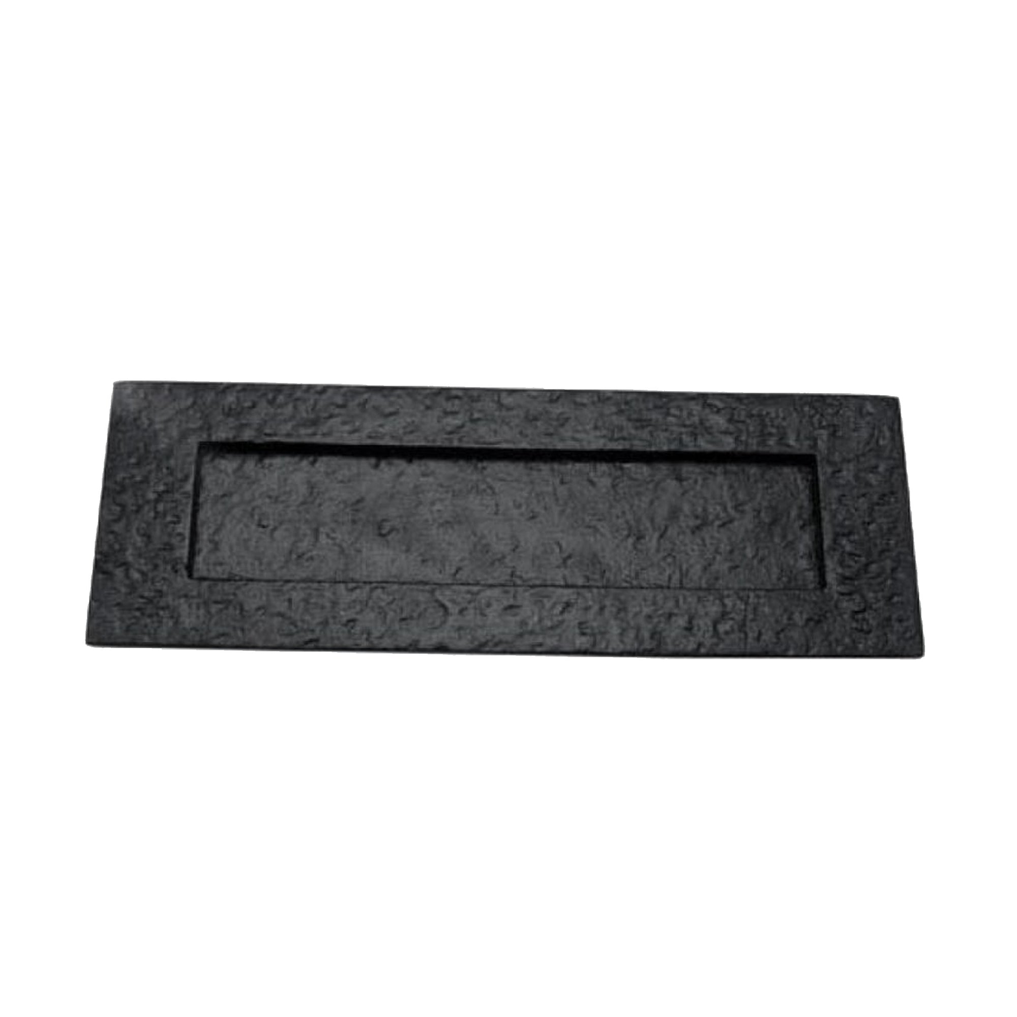 Cast Iron Plain Letter Plate - Black Powder Coated