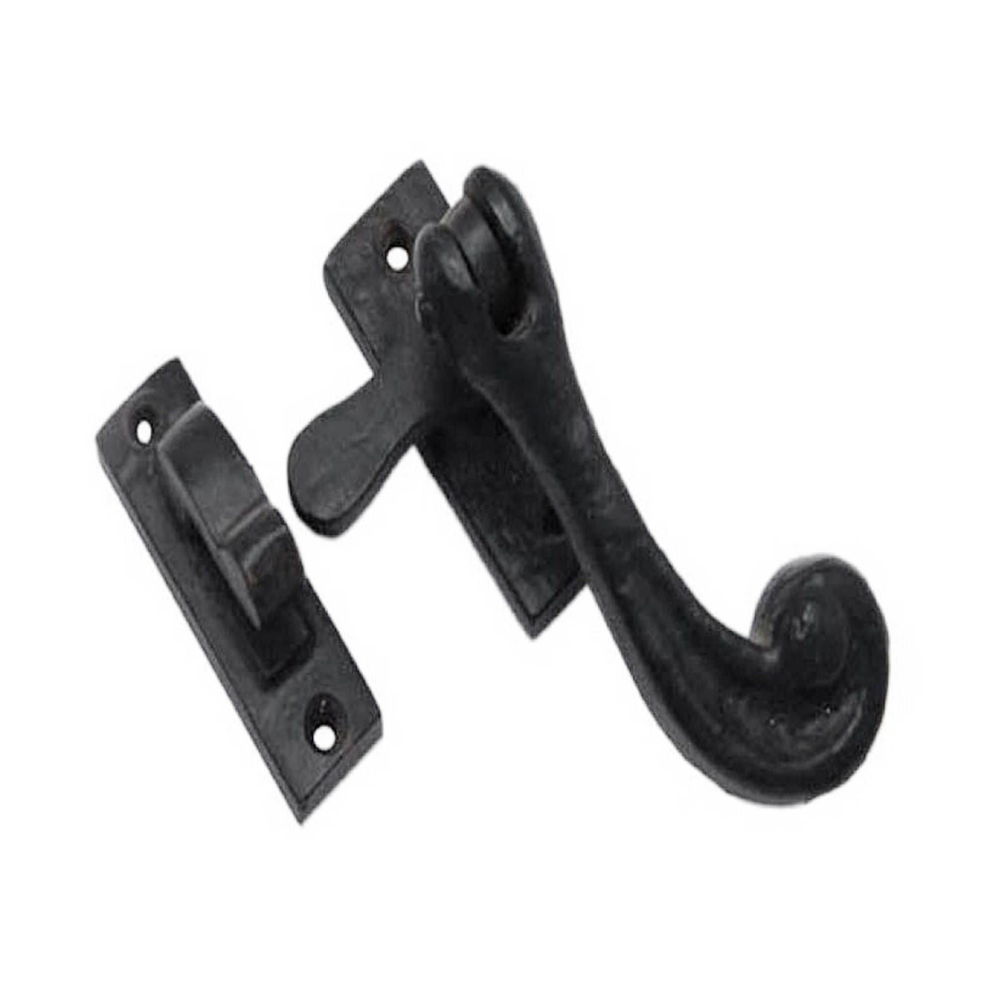 Right Curved Iron Fastener – Black Powder Coated