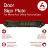 "Toilet" Brass Sign Plaque for House, Office or Restaurant - Antique Brass Finish