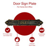 "Toilet" Brass Sign Plaque for House, Office or Restaurant - Antique Brass Finish