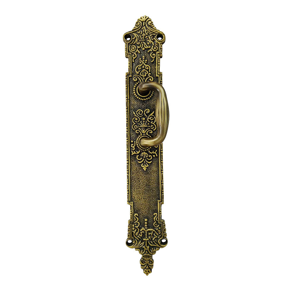 10.1" "Loire" Brass Door and Caninet Pull - Antique Brass
